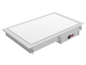 Placa Quente de Vidrocerâmica Branco 5 GN 1/1, 2255W