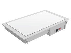 Placa Quente de Vidrocerâmica Branco 3 GN 1/1, 1355W